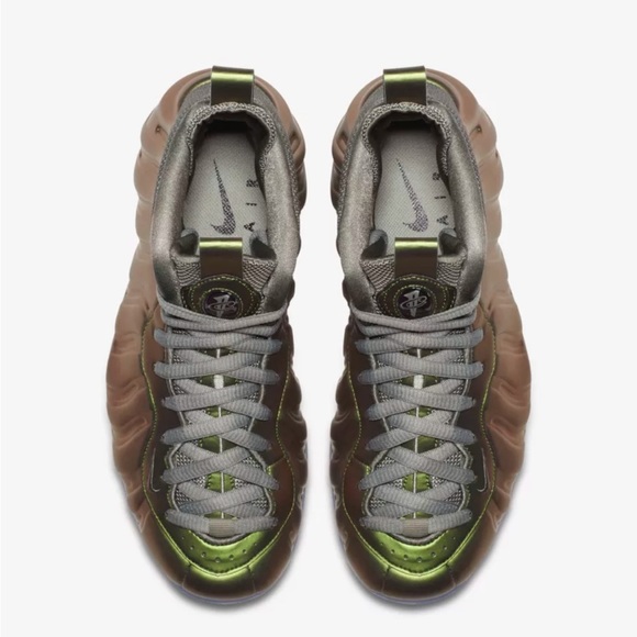 Women’s Nike Air Foamposite One Dark Stucco Green Black - Picture 5 of 17